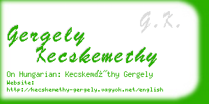 gergely kecskemethy business card